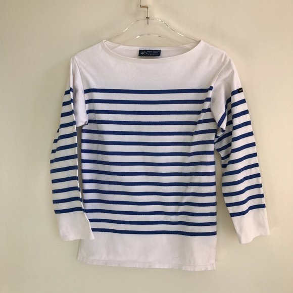 Saint James Other - Saint James The Naval II Breton Unisex Men's Striped Long Sleeve Cotton Top S 34